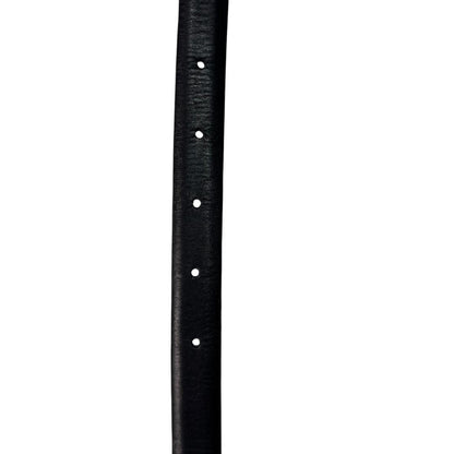 Christian Dior Men's Belt Logo Leather Black Authentic