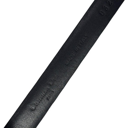 Christian Dior Men's Belt Logo Leather Black Authentic