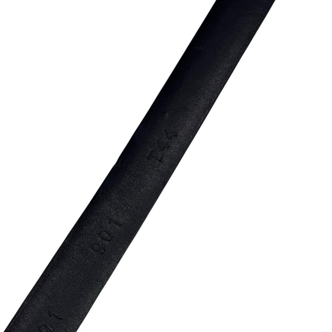 Christian Dior Men's Belt Logo Leather Black Authentic