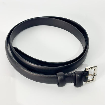 Christian Dior Men's Belt Logo Leather Black Authentic