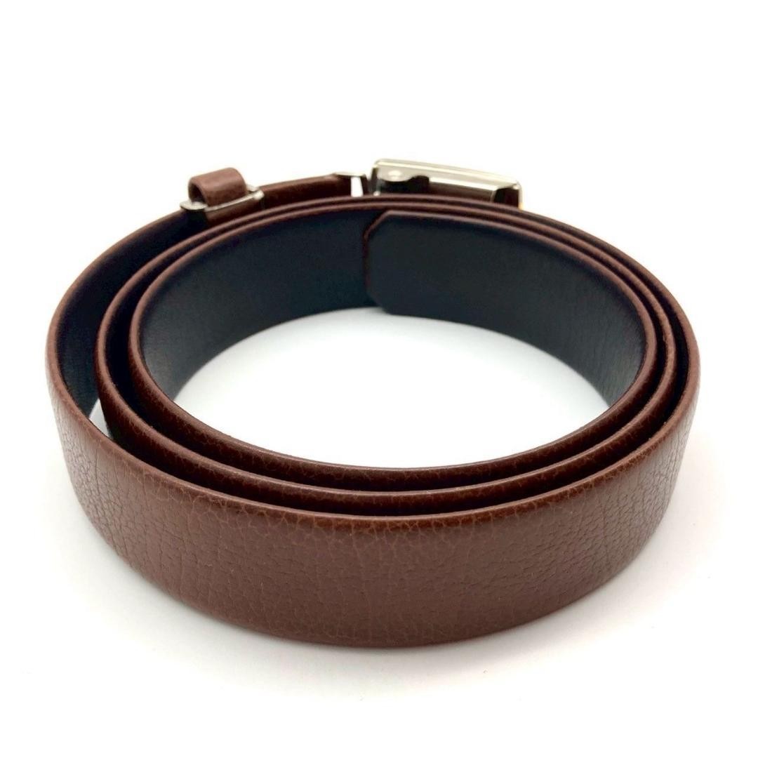 Christian Dior Unisex Belt CD Leather Brown Authentic