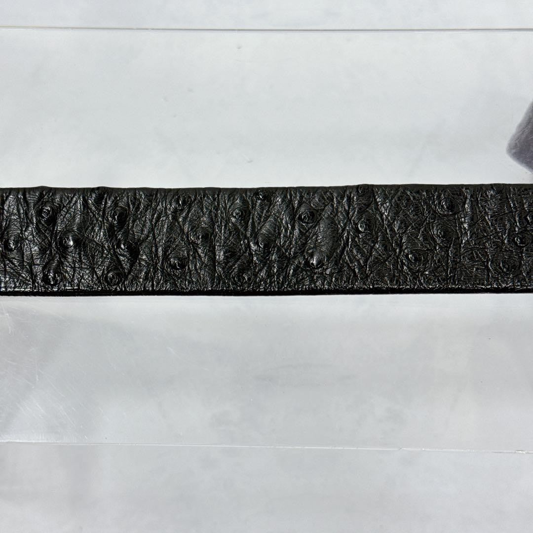 Christian Dior Men's Belt Logo Leather Black Authentic