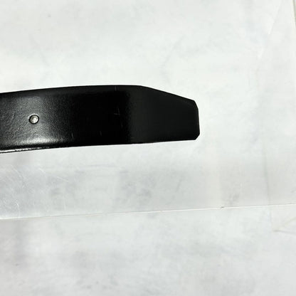 Christian Dior Men's Belt Logo Leather Black Gold Authentic