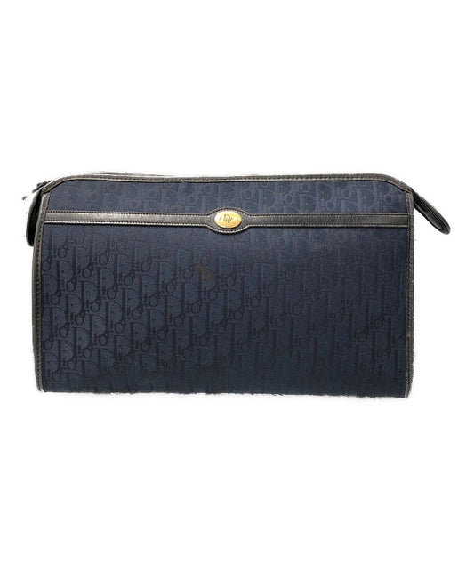 Christian Dior Clutch Bag Second Bag Logo Trotter Navy Authentic
