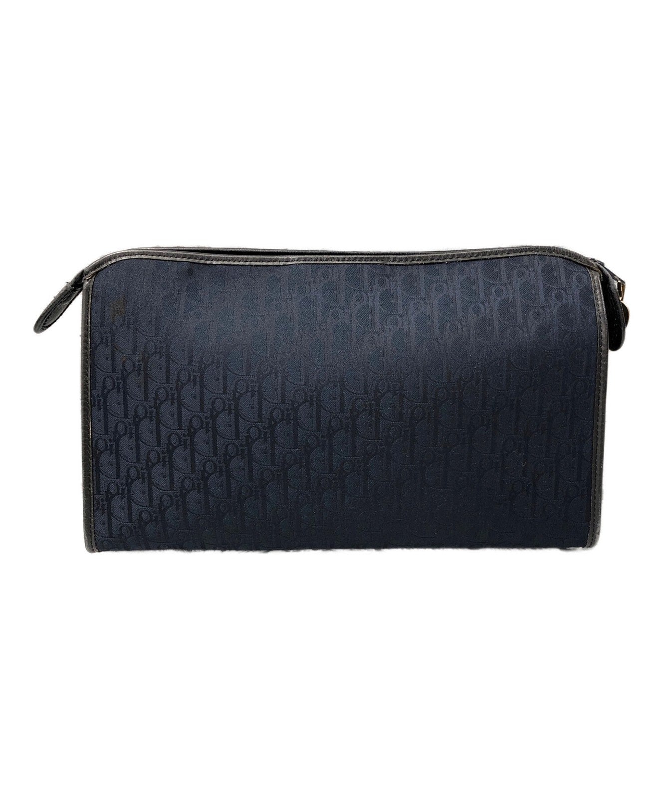 Christian Dior Clutch Bag Second Bag Logo Trotter Navy Authentic