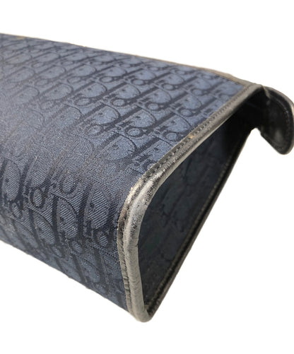 Christian Dior Clutch Bag Second Bag Logo Trotter Navy Authentic