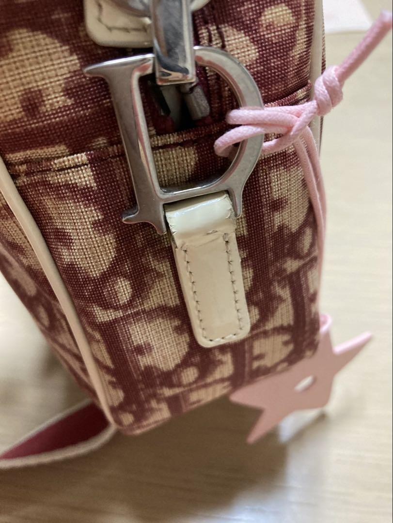 Christian Dior Shoulder Bag Purse Trotter No.2 Red Authentic