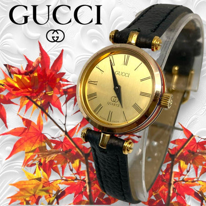GUCCI Quartz Watch Wristwatch Gold Women's Authentic