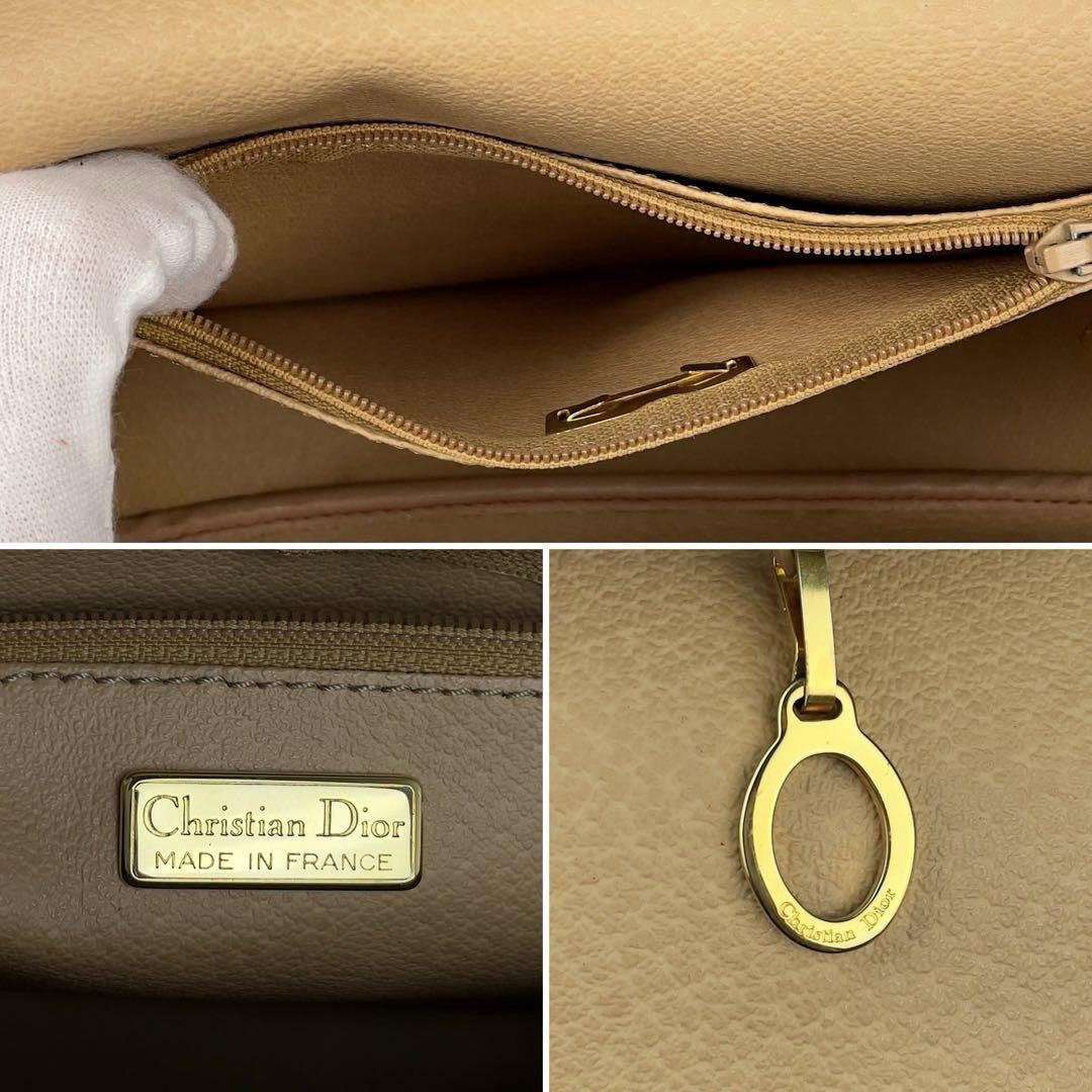 Christian Dior Shoulder Bag Purse Trotter PVC Leather Red Authentic