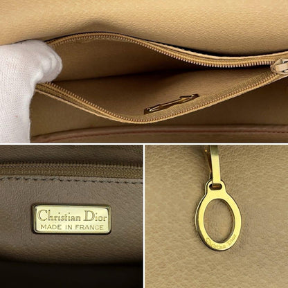 Christian Dior Shoulder Bag Purse Trotter PVC Leather Red Authentic