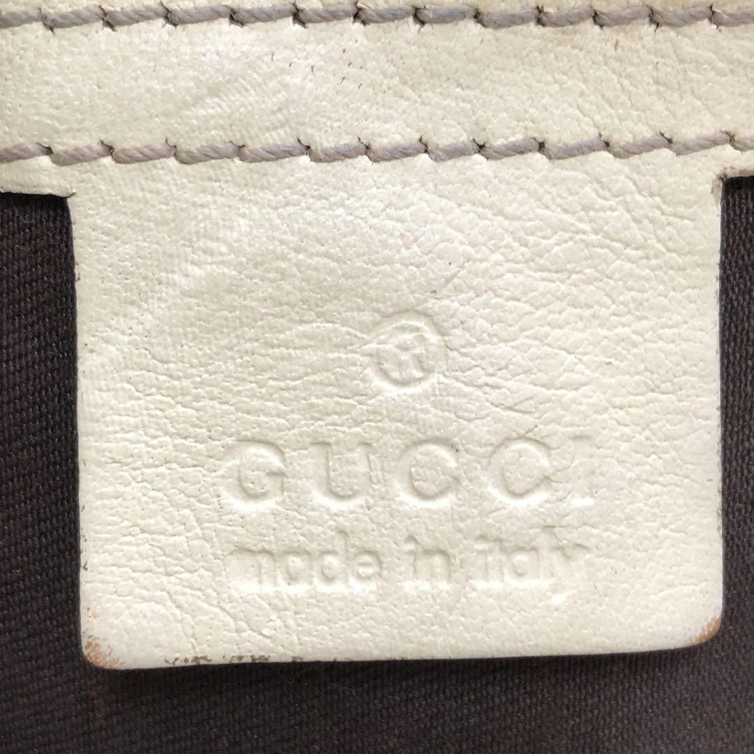 GUCCI Hand Bag Tote Purse GG Canvas Leather Authentic