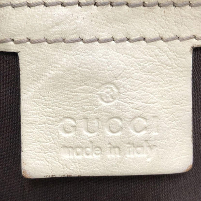 GUCCI Hand Bag Tote Purse GG Canvas Leather Authentic