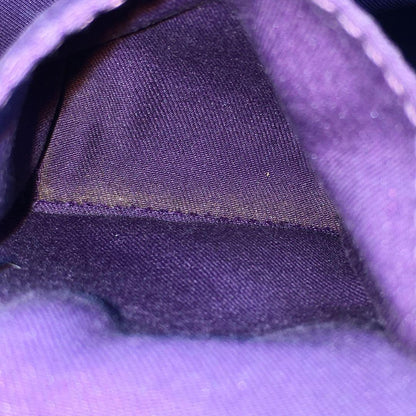 GUCCI Hand Bag Tote Purse GG Canvas Leather Brown Purple Authentic