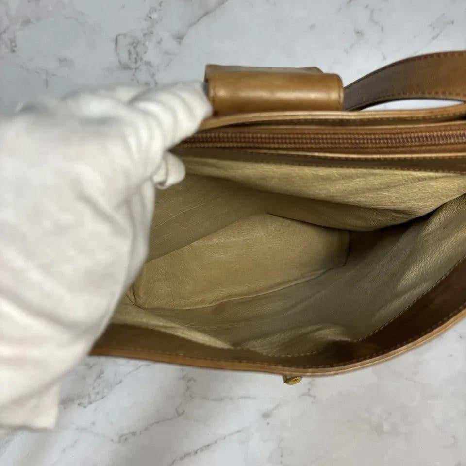 GUCCI Shoulder Bag Purse 2way GG Canvas Leather Brown Authentic
