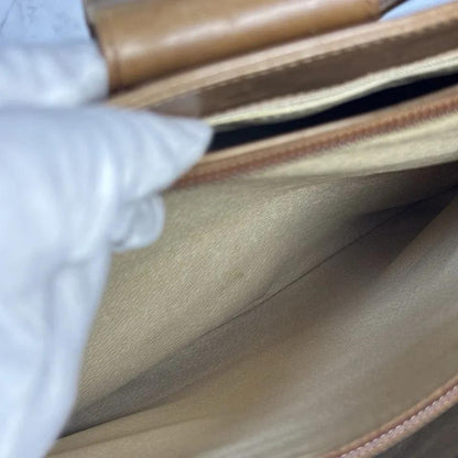 GUCCI Shoulder Bag Purse 2way GG Canvas Leather Brown Authentic