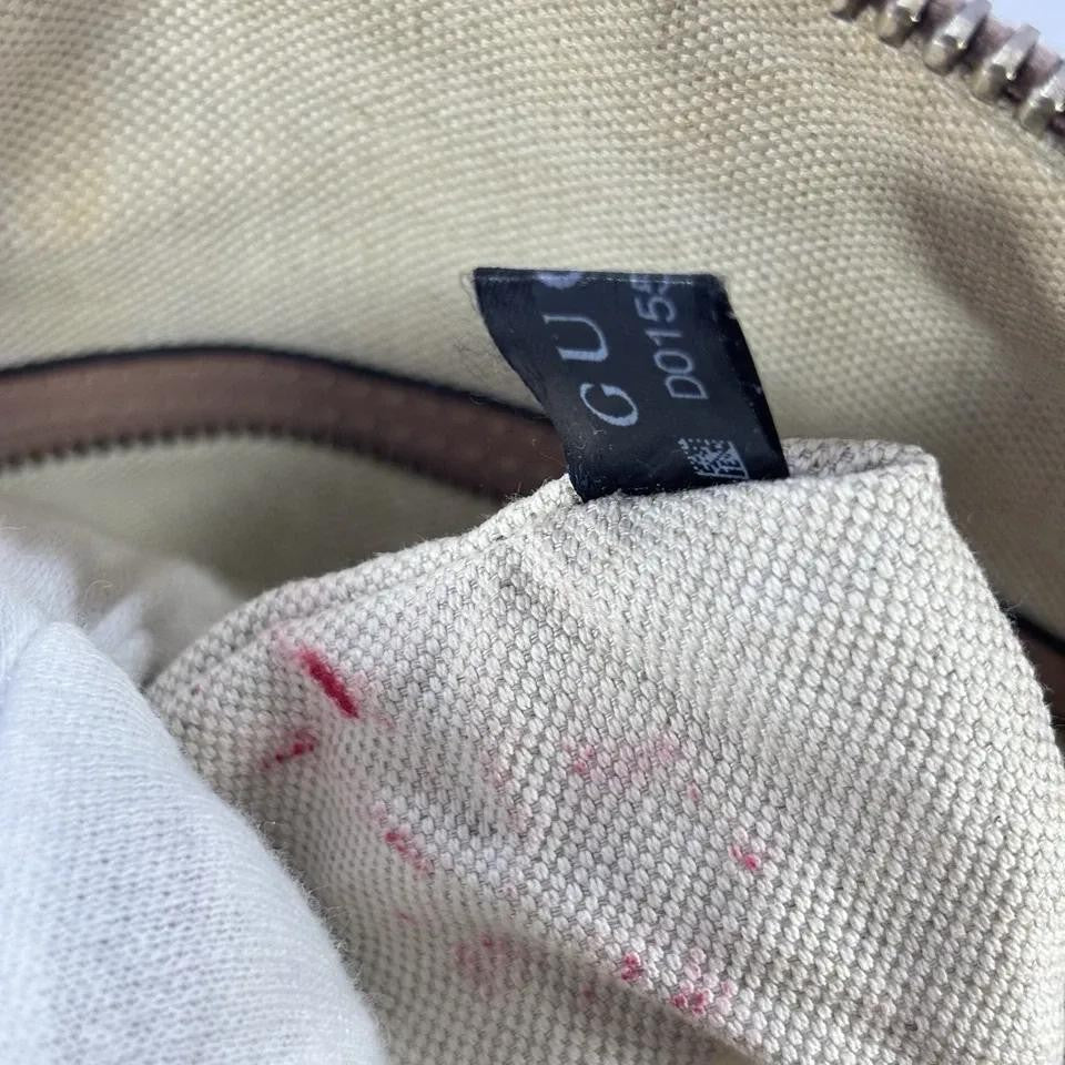 GUCCI Hand Bag Tote Purse Shima Micro GG Leather Pink Authentic