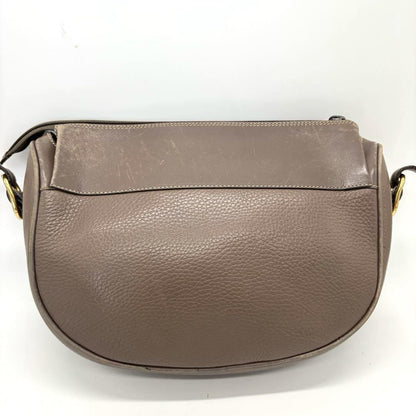 GUCCI Shoulder Bag Purse GG Old Leather Gray Authentic