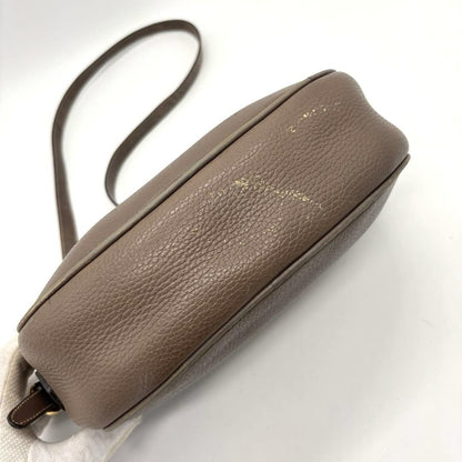 GUCCI Shoulder Bag Purse GG Old Leather Gray Authentic