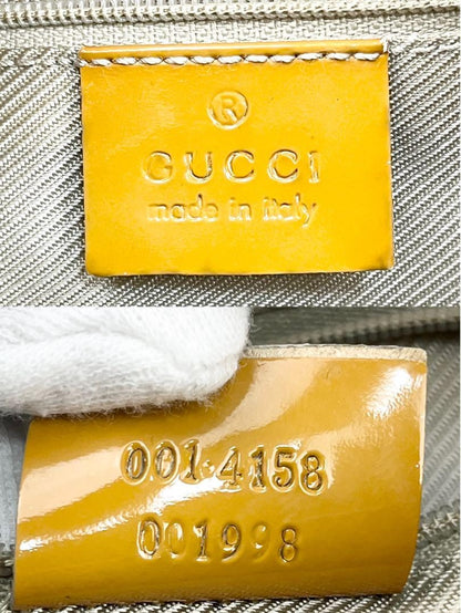 GUCCI Shoulder Bag Purse GG Canvas Mustard Beige Authentic