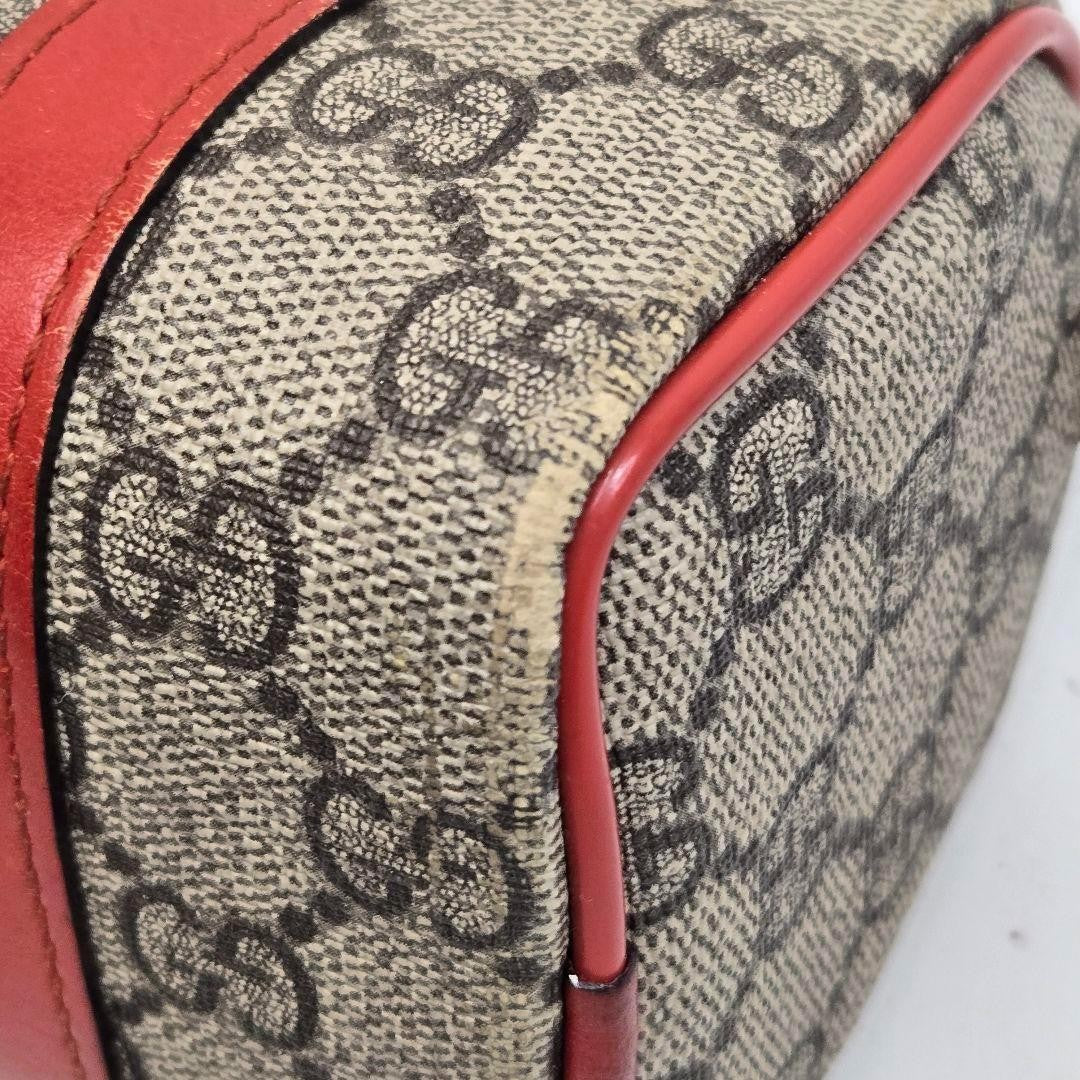 GUCCI Hand Bag Tote Purse GG Supreme Leather Authentic
