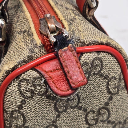 GUCCI Hand Bag Tote Purse GG Supreme Leather Authentic