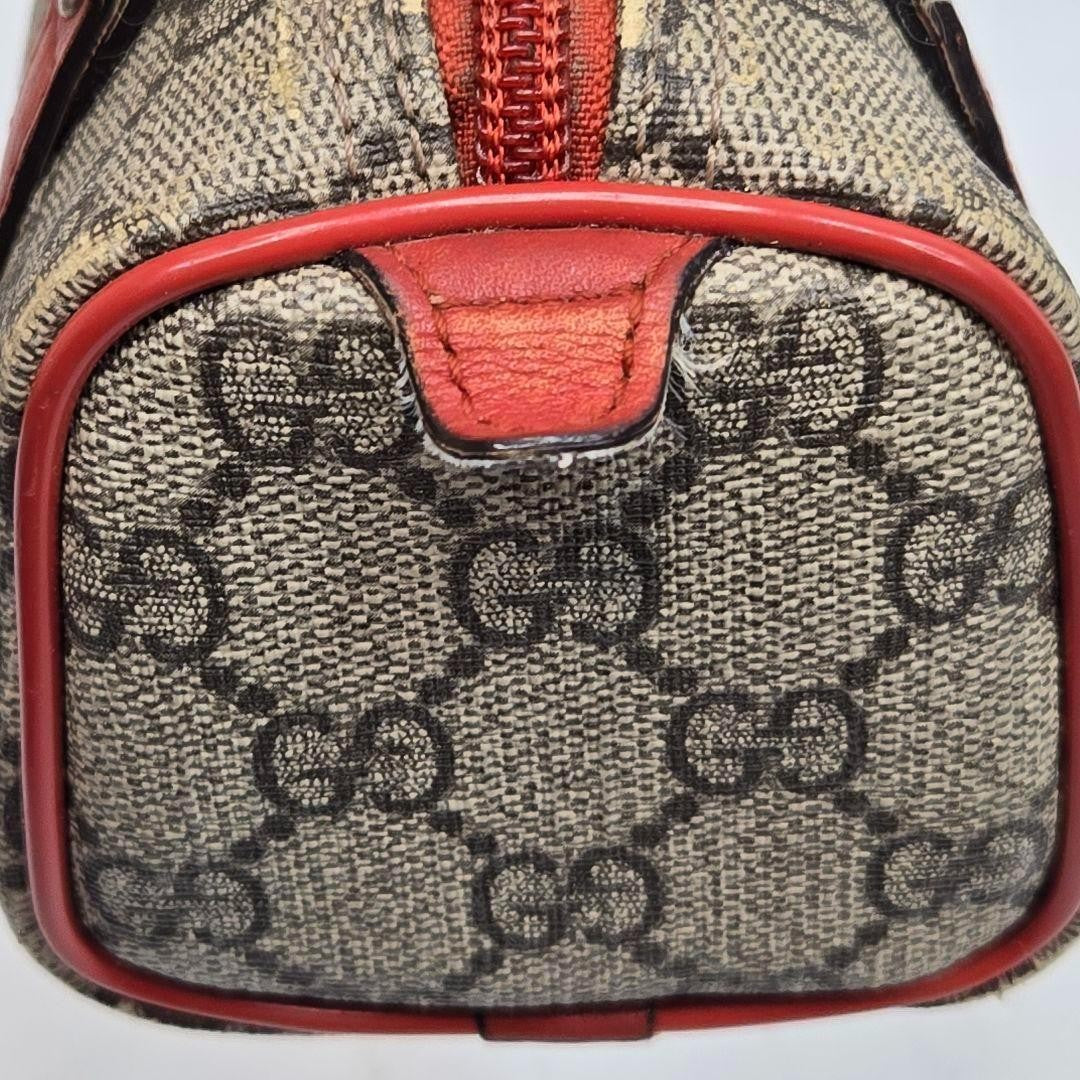 GUCCI Hand Bag Tote Purse GG Supreme Leather Authentic