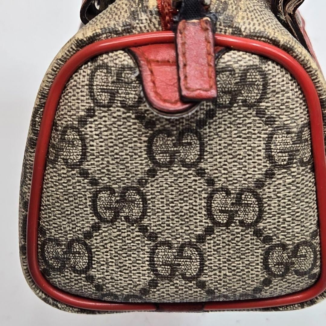 GUCCI Hand Bag Tote Purse GG Supreme Leather Authentic