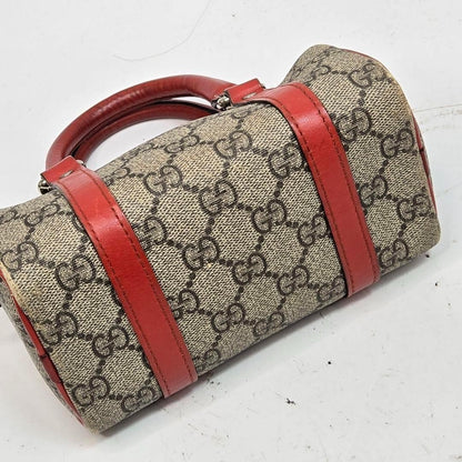 GUCCI Hand Bag Tote Purse GG Supreme Leather Authentic