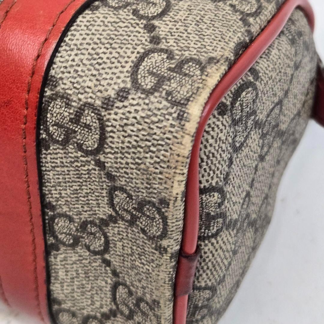 GUCCI Hand Bag Tote Purse GG Supreme Leather Authentic