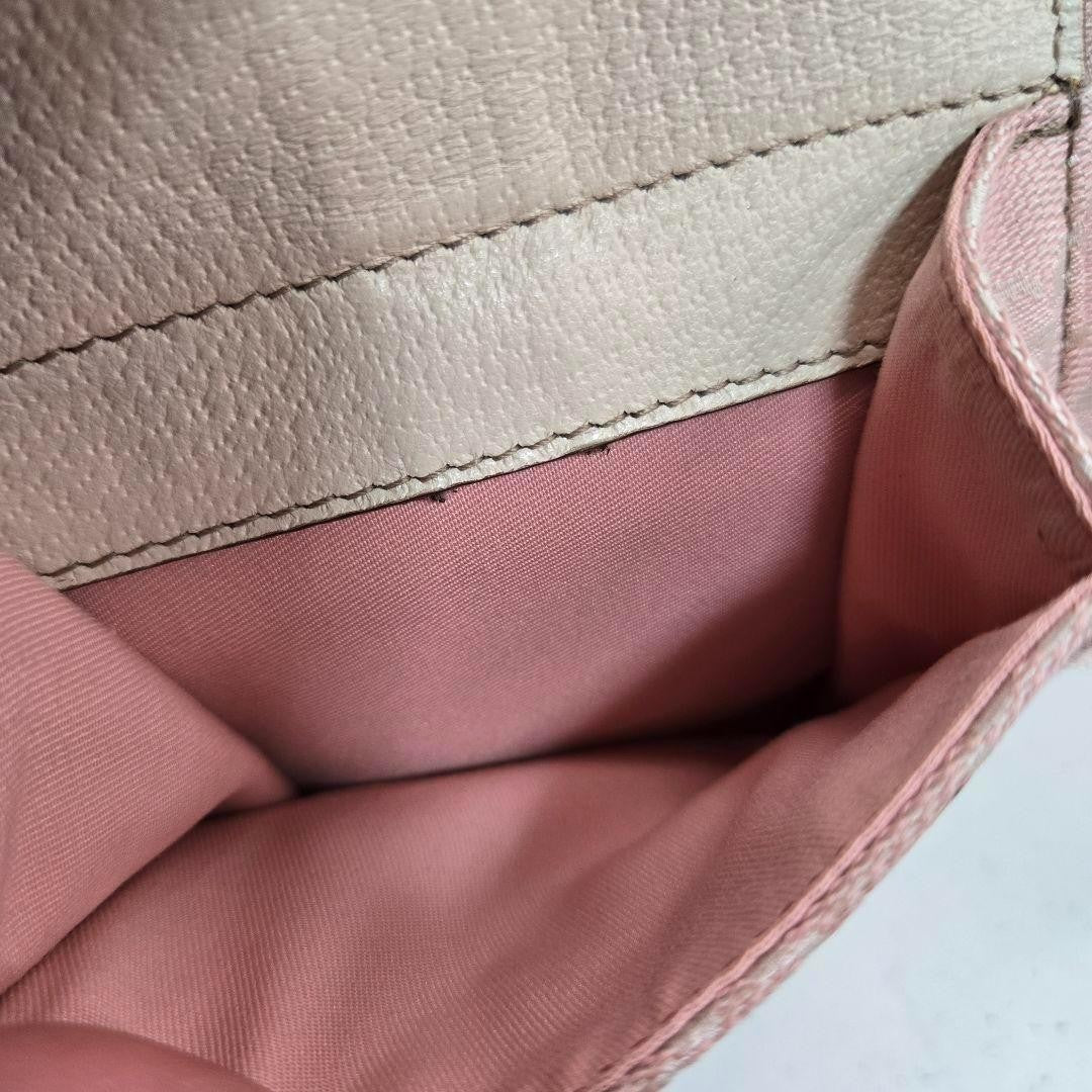 GUCCI Shoulder Bag Purse GG Canvas Leather Authentic