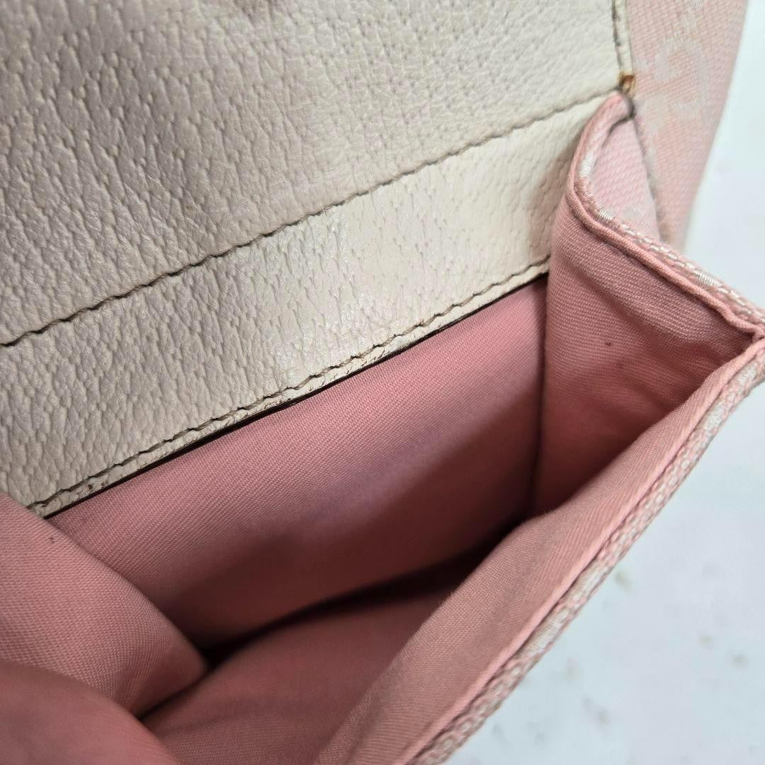 GUCCI Shoulder Bag Purse GG Canvas Leather Authentic