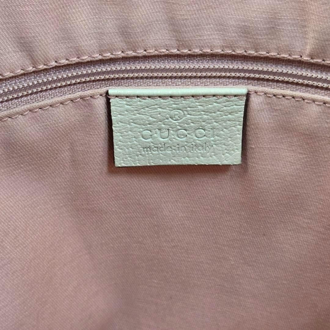 GUCCI Shoulder Bag Purse GG Canvas Leather Authentic