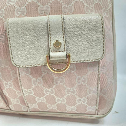 GUCCI Shoulder Bag Purse GG Canvas Leather Authentic