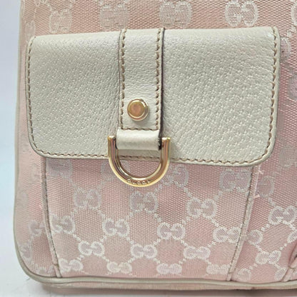 GUCCI Shoulder Bag Purse GG Canvas Leather Authentic