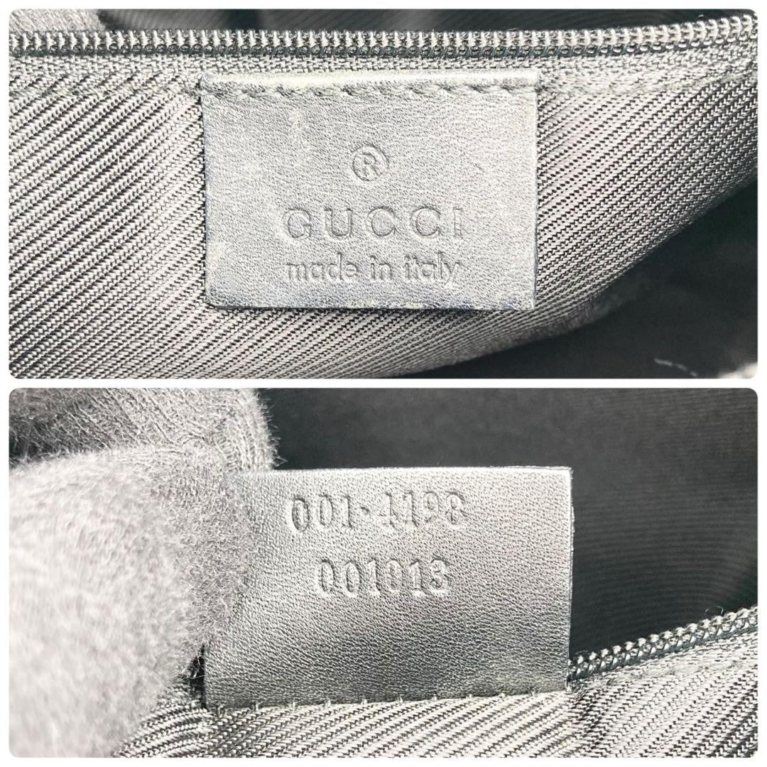 GUCCI Shoulder Bag Purse GG Canvas Black Authentic