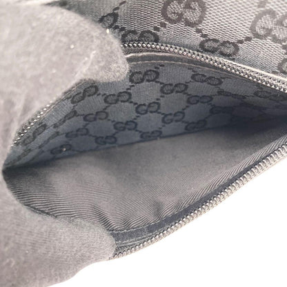 GUCCI Shoulder Bag Purse GG Canvas Black Authentic