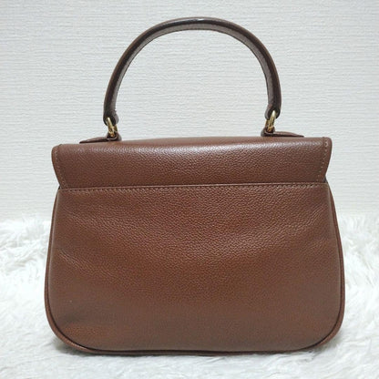 BURBERRY Hand Shoulder Bag Tote Purse 2way Nova Check Leather Brown Authentic