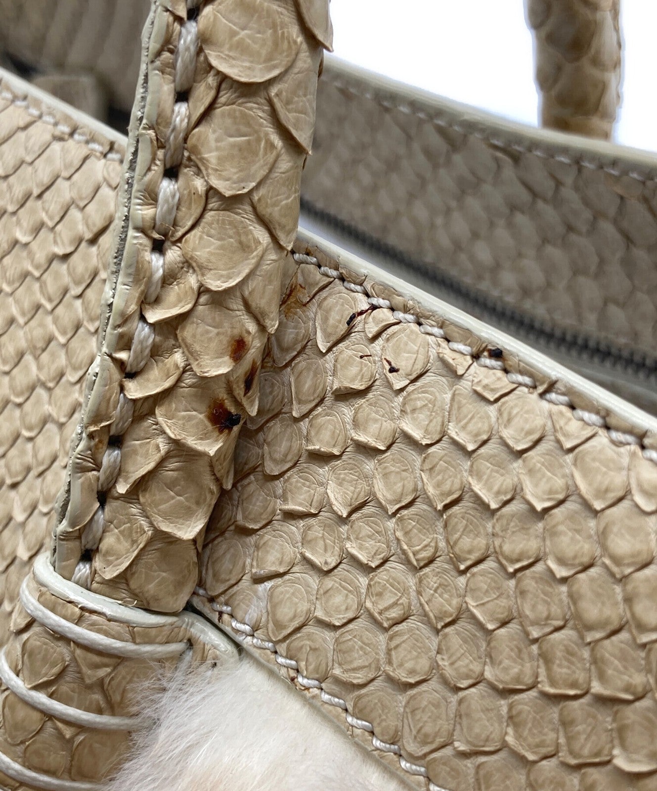 TOD'S Hand Bag Tote Purse Leather Beige Authentic