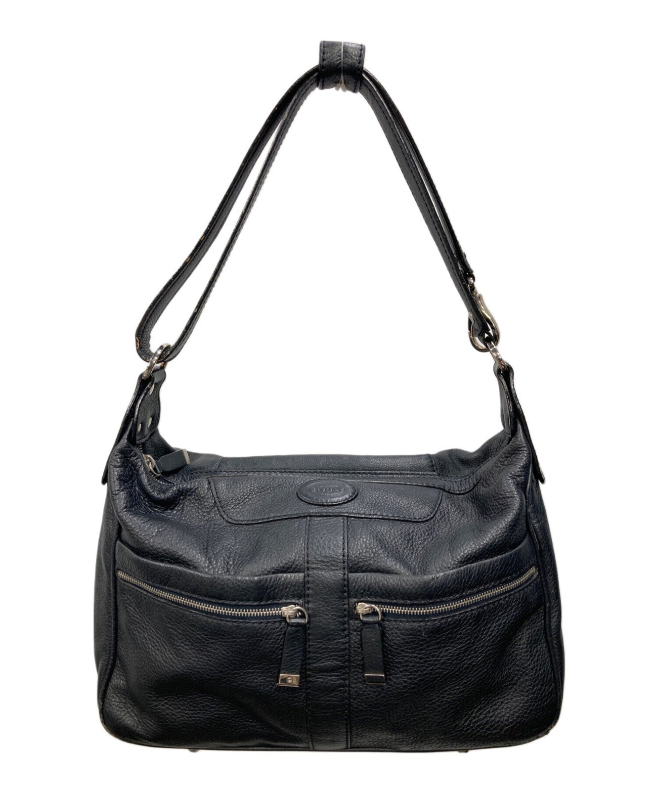 TOD'S Shoulder Bag Purse Black Authentic