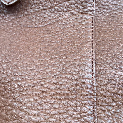 BURBERRY Hand Bag Tote Purse Nova Check Leather Brown Authentic