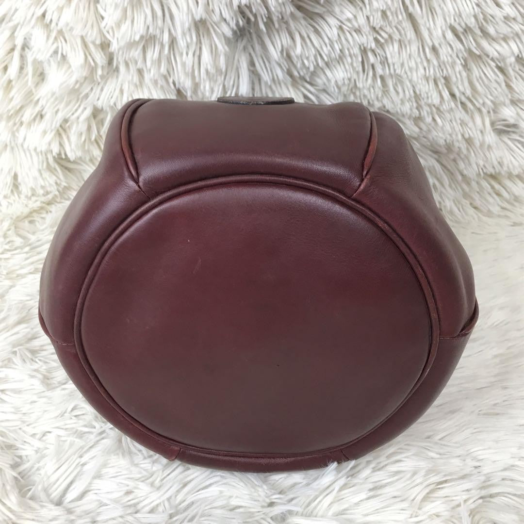 Cartier Shoulder Bag Purse Must Leather Bordeaux Authentic