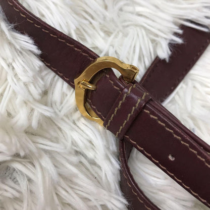Cartier Shoulder Bag Purse Must Leather Bordeaux Authentic