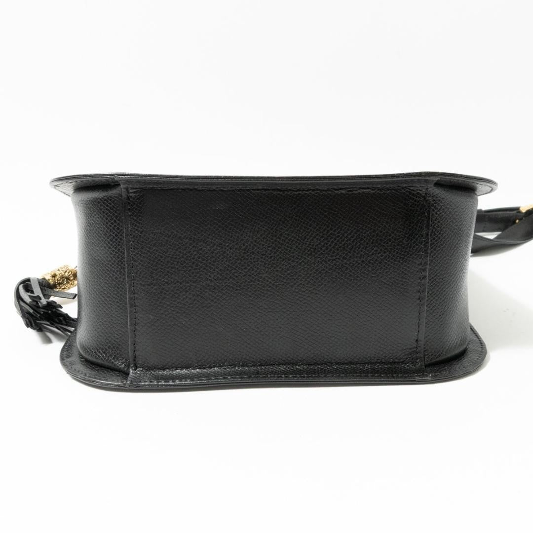 Valentino Garavani Shoulder Bag Purse Logo Leather Black Authentic