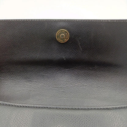 Valentino Garavani Shoulder Bag Purse Logo Leather Black Authentic