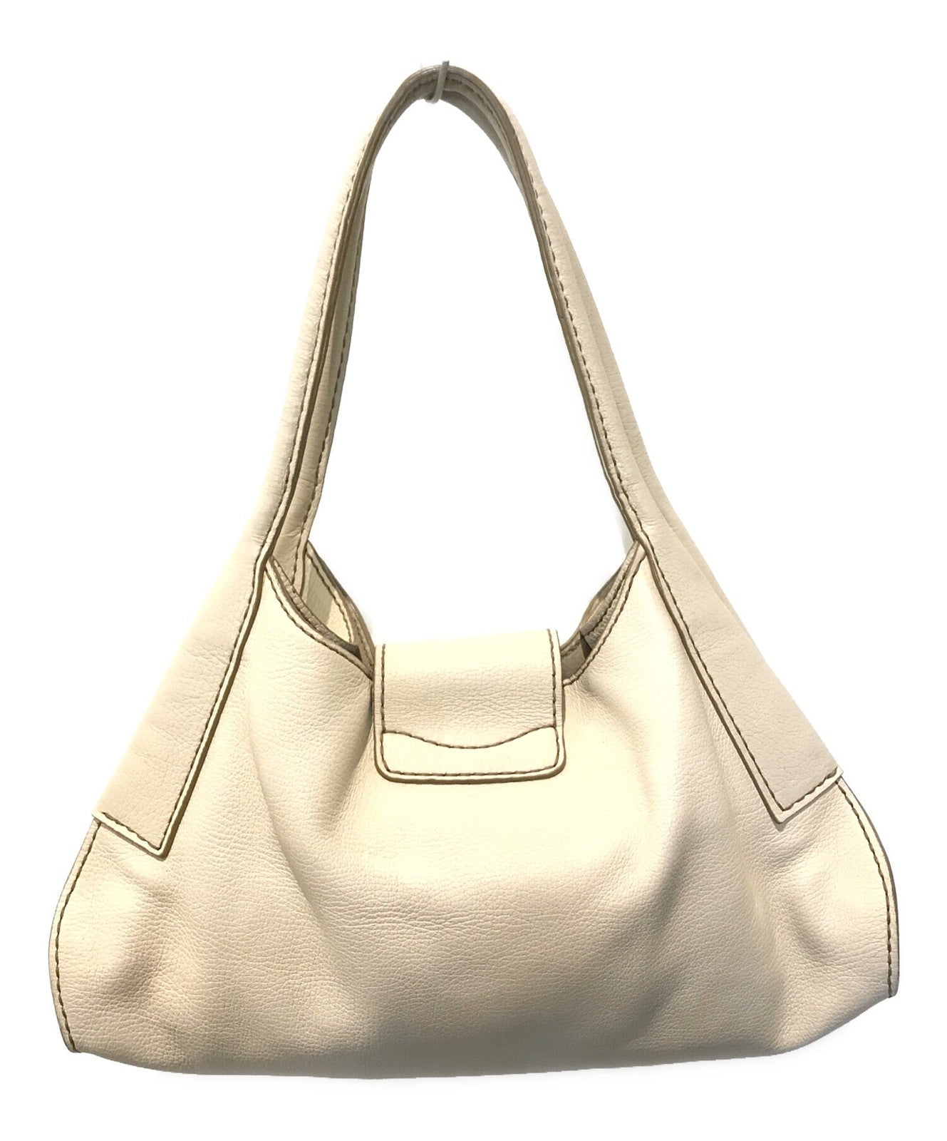 TOD'S Hand Bag Tote Purse Beige Authentic