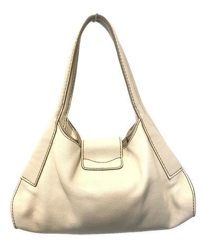 TOD'S Hand Bag Tote Purse Beige Authentic