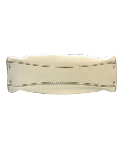 TOD'S Hand Bag Tote Purse Beige Authentic