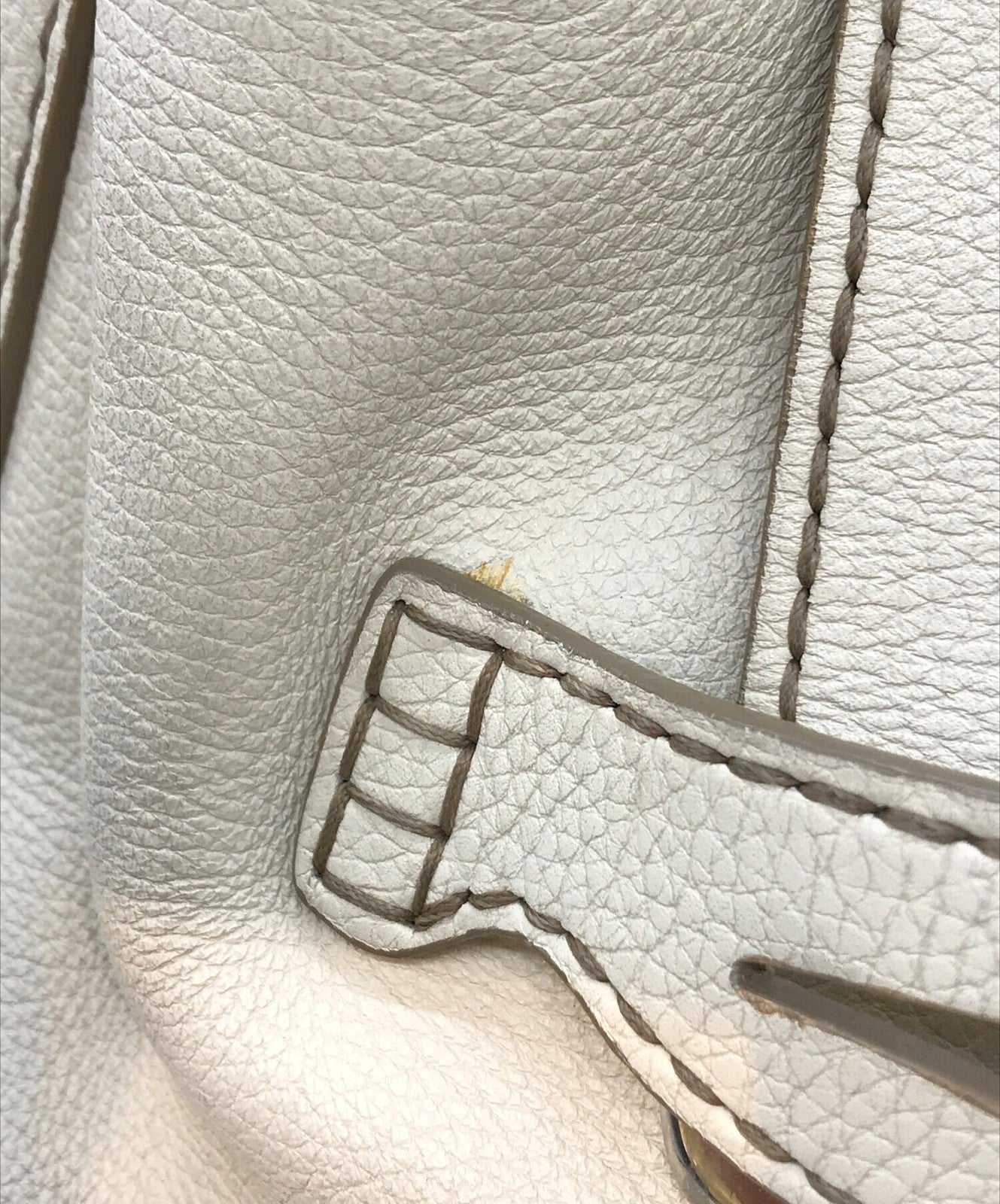 TOD'S Hand Bag Tote Purse Beige Authentic