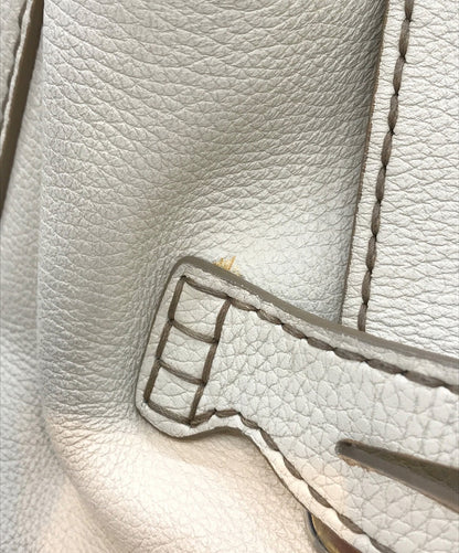 TOD'S Hand Bag Tote Purse Beige Authentic