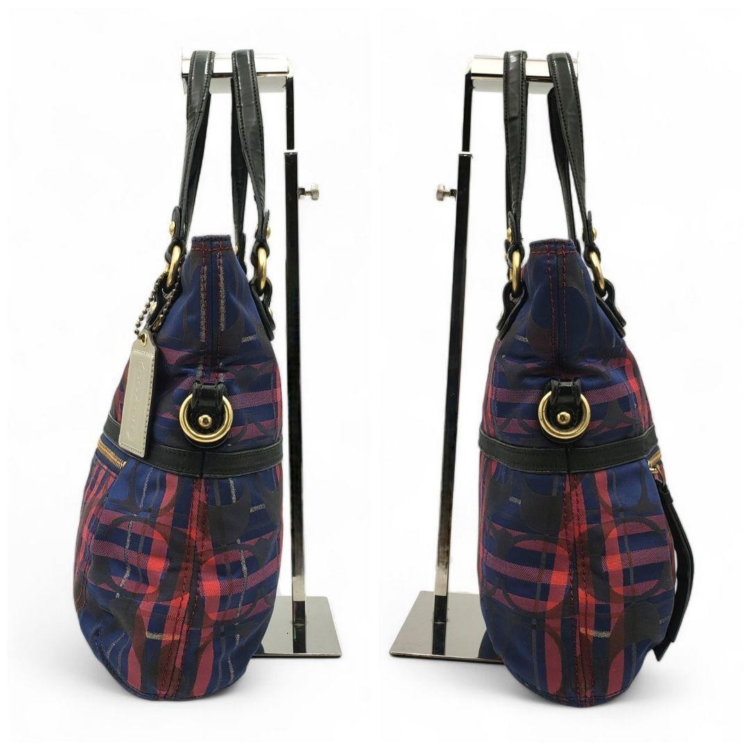COACH Hand Shoulder Bag Tote Purse 2way Signature 21139 Authentic